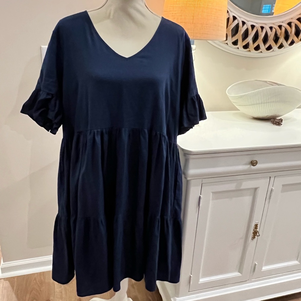 Navy tiered dress NY&Co